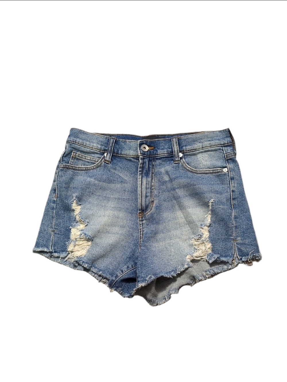 Kendall + Kylie Minshaft The Icon Distressed Raw Hem Shorts Size 7/28